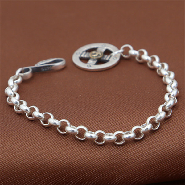 925 sterling silver link chain bracelets American European vintage luxury jewelry accessories gifts