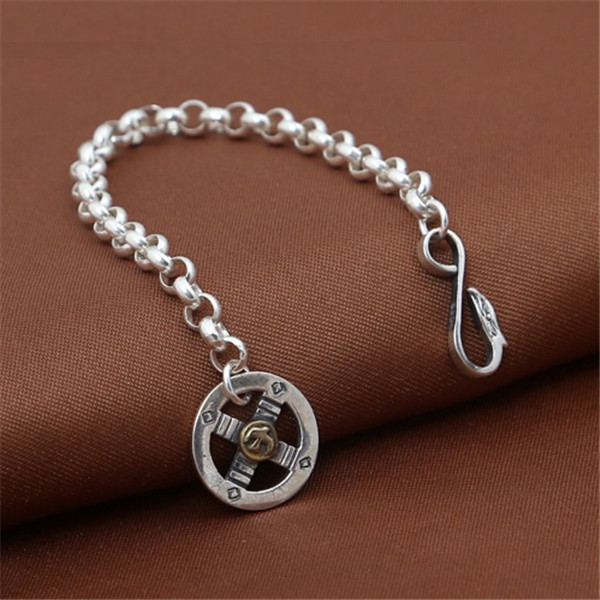 925 sterling silver link chain bracelets American European vintage luxury jewelry accessories gifts