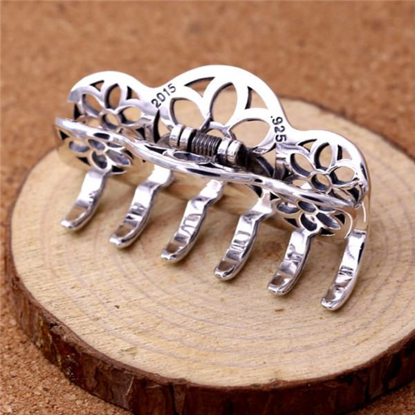 925 sterling silver hair jewelry designer hair accessories antique silver American European pony tails holders