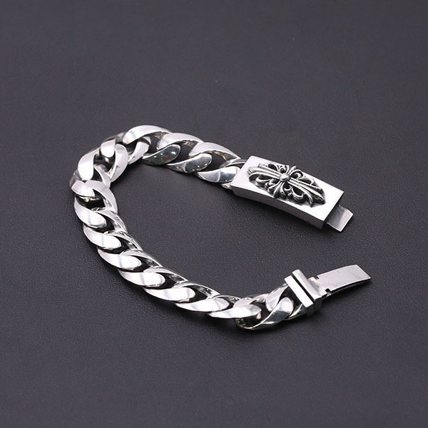 925 sterling silver cross flower bracelets American European punk gothic vintage luxury jewelry accessories gifts