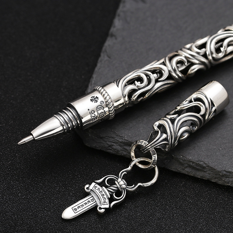 925 sterling silver handmade crosses scroll pen American European gothic punk style antique vintage designer jewelry fashion accessories