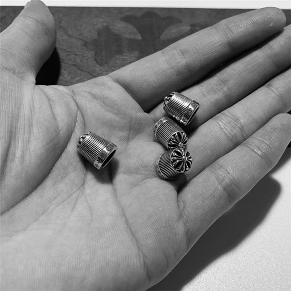 925 sterling silver handmade cross Tire valve cover for automobile or bicycle American European punk gothic vintage luxury jewelry accessories gifts