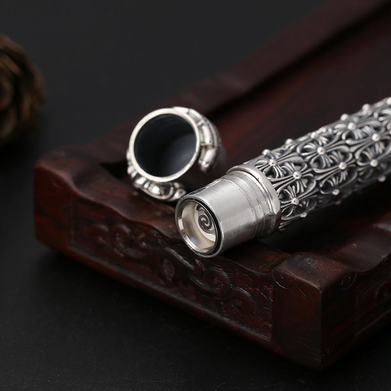 925 sterling silver crosses Electronic cigarette lighter charging over Micro USB   American European punk gothic vintage luxury jewelry accessories gifts