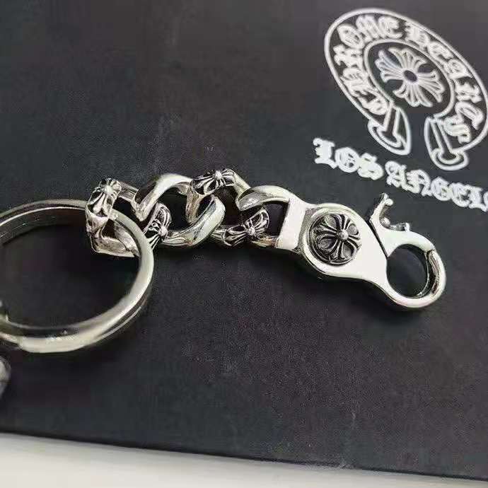 925 sterling silver handmade crosses keychain keyrings  American European punk gothic vintage luxury jewelry accessories gifts