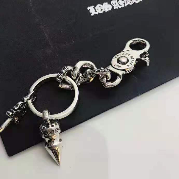 925 sterling silver handmade crosses keychain keyrings  American European punk gothic vintage luxury jewelry accessories gifts