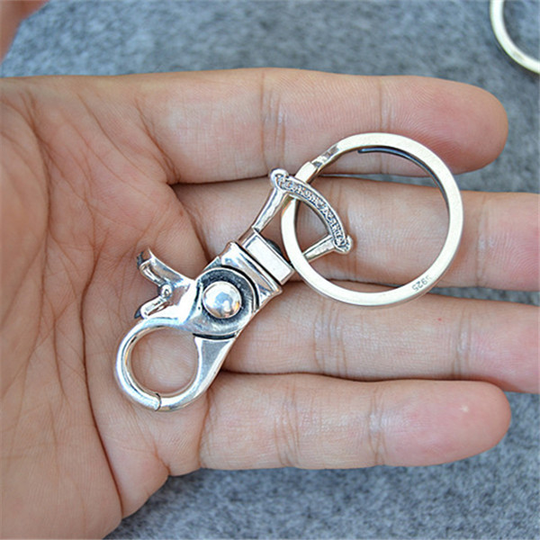 925 sterling silver handmade cross key rings American European punk gothic vintage luxury jewelry accessories gifts