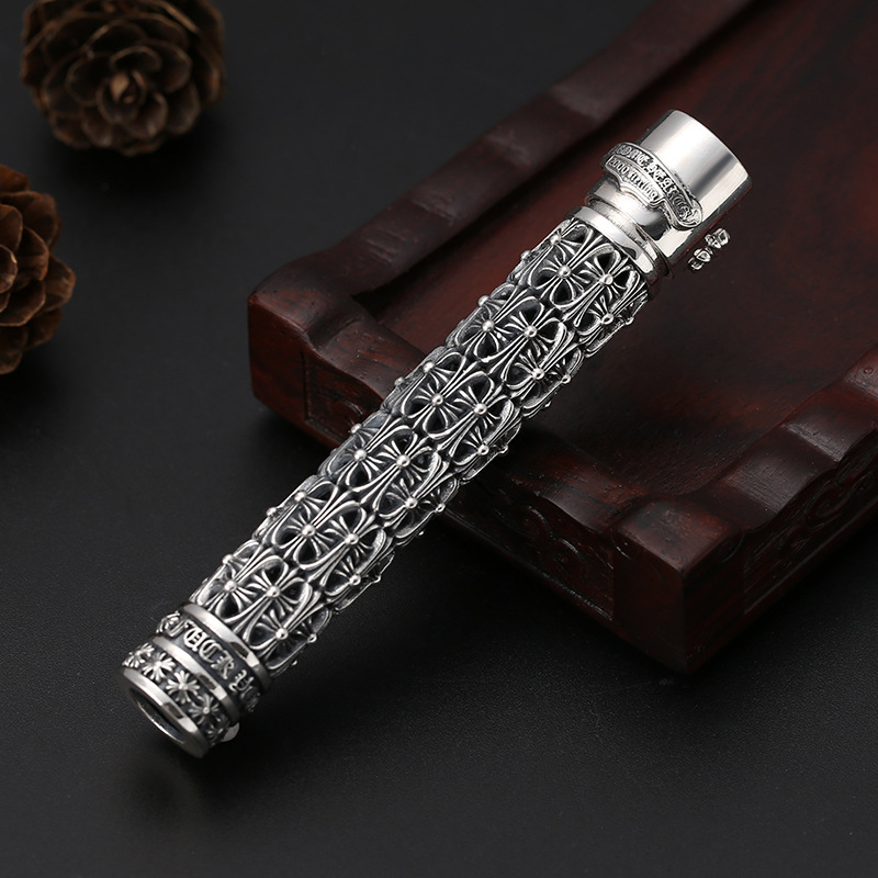 925 sterling silver crosses Electronic cigarette lighter charging over Micro USB   American European punk gothic vintage luxury jewelry accessories gifts
