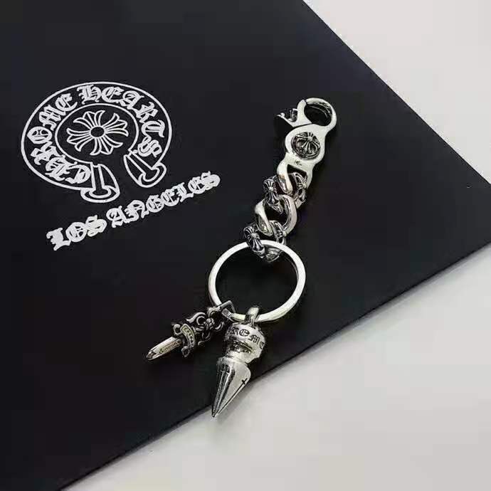 925 sterling silver handmade crosses keychain keyrings  American European punk gothic vintage luxury jewelry accessories gifts