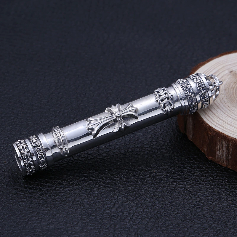925 sterling silver crosses Electronic cigarette lighter with Micro USB  American European punk gothic vintage luxury jewelry accessories gifts
