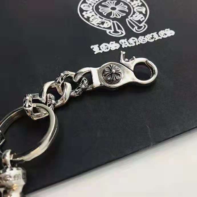 925 sterling silver handmade crosses keychain keyrings  American European punk gothic vintage luxury jewelry accessories gifts