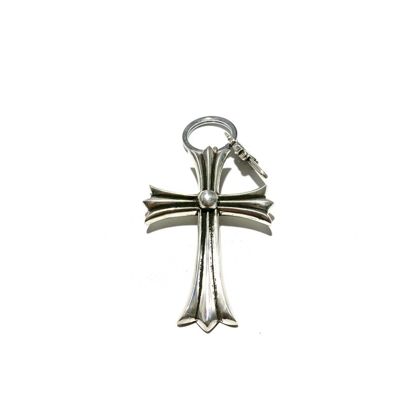 925 sterling silver handmade Large cross sword keychain keyrings  American European punk gothic vintage luxury jewelry accessories gifts