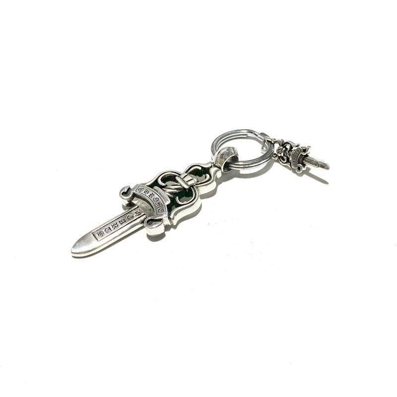 925 sterling silver handmade crosses sword keychain keyrings  American European punk gothic vintage luxury jewelry accessories gifts