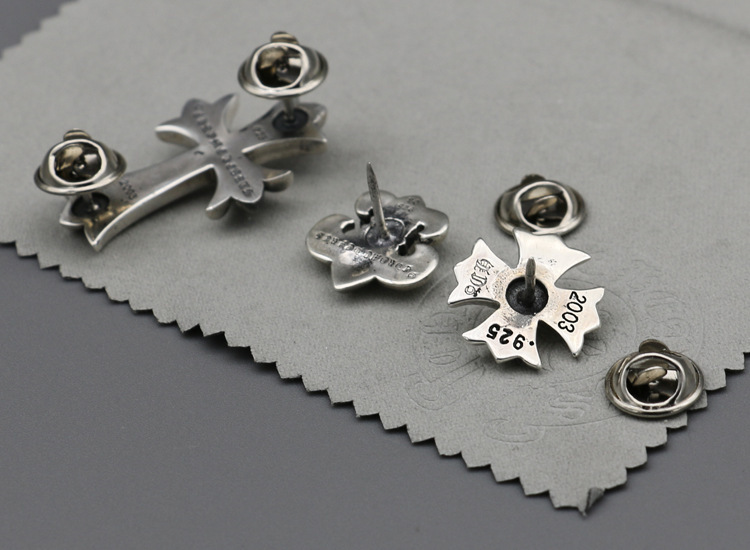 925 sterling silver handmade crosses anchors brooches American European punk gothic vintage luxury jewelry accessories gifts