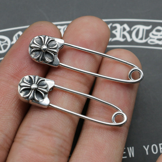 925 Sterling Silver Handmade Crosses Brooches Earrings  American European Punk Gothic Vintage Luxury Jewelry Accessories Gifts