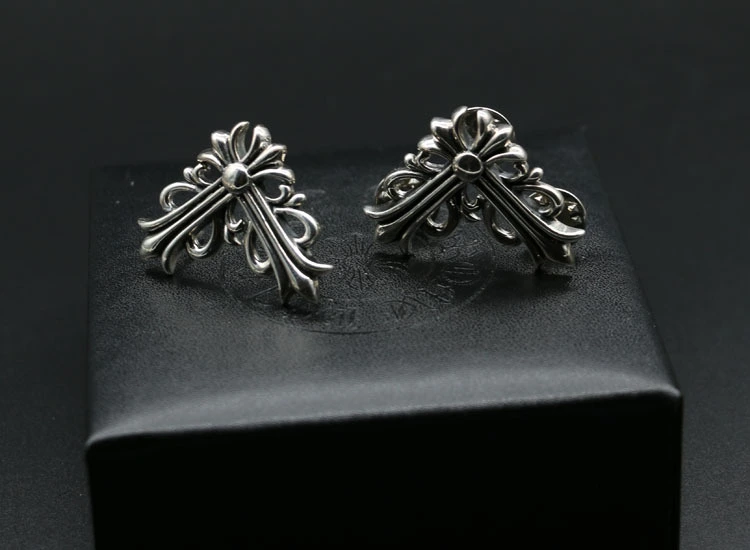 925 sterling silver handmade crosses brooches American European punk gothic vintage luxury jewelry collar accessories gifts