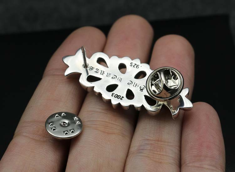 925 sterling silver handmade crosses brooches  American European punk gothic vintage luxury jewelry accessories gifts