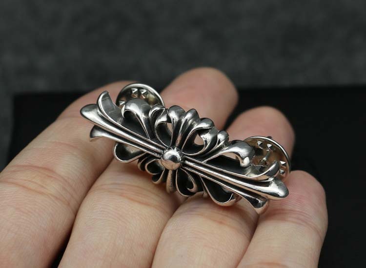 925 sterling silver handmade crosses brooches  American European punk gothic vintage luxury jewelry accessories gifts