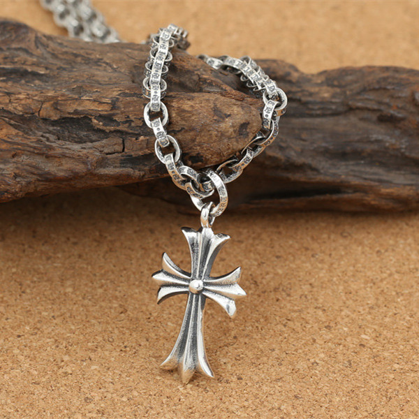 Cross Pendant Necklaces 925 Sterling Silver Ball chain Vintage Gothic Punk Hip-hop fashion Timeless Jewelry Accessories Gifts For Men Women 45 50 55 60 65 cm