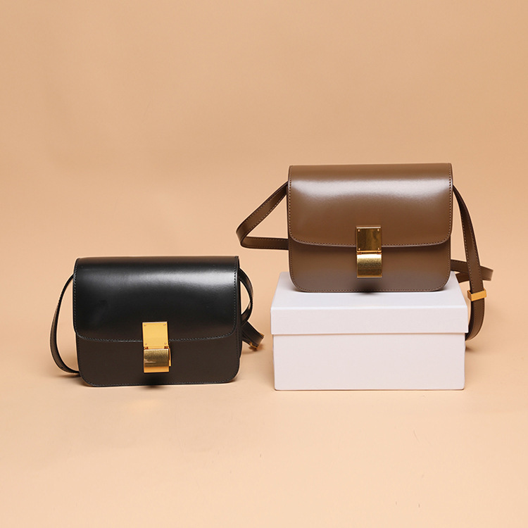 Luxury Women's fashion real leather crossbody handbags with zipper pocket Lightweight Shoulder Bags