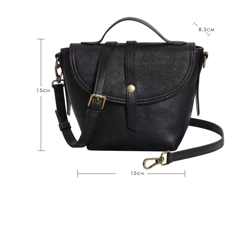 Luxury Women's fashion real leather crossbody handbags with zipper pocket Lightweight Shoulder Bags