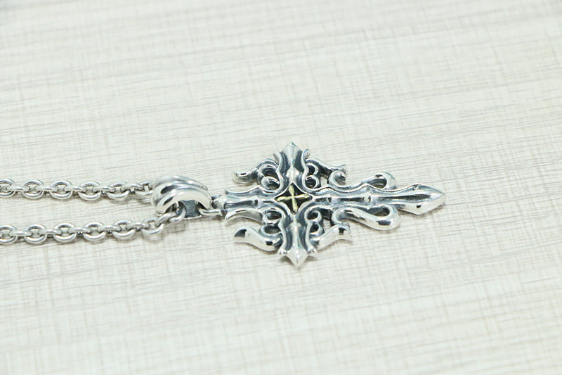 925 sterling silver cross necklace pendant  American European vintage gothic punk antique designer Luxury brand jewelry accessories