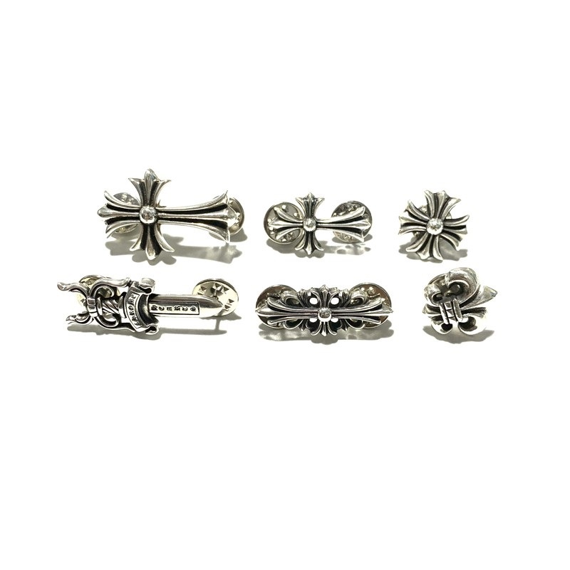 925 sterling silver crosses sword anchors brooches collar pins antique handmade punk hip-hop Luxury jewelry accessories