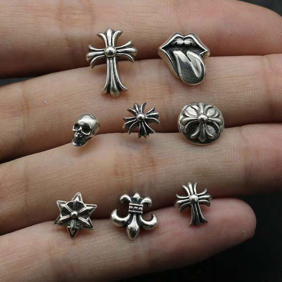 925 sterling silver crosses stud earrings American European gothic punk style antique designer luxury jewelry accessories