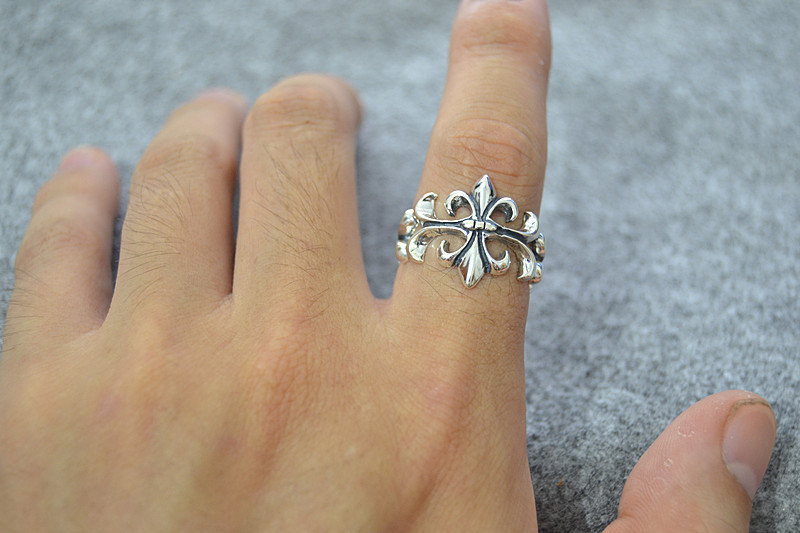 925 sterling silver crosses anchor band rings antique handmade vintage punk hip-hop Luxury jewelry accessories