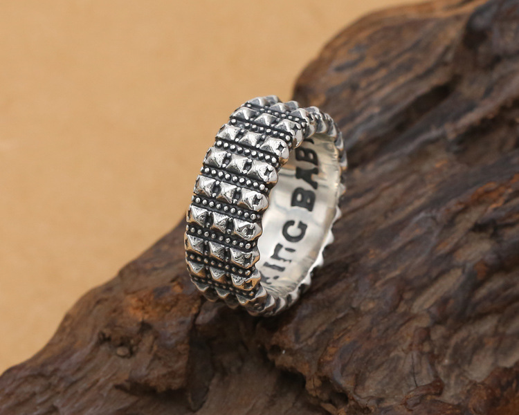 925 sterling silver band rings American Europe antique handmade designer punk hip-hop Luxury jewelry accessories