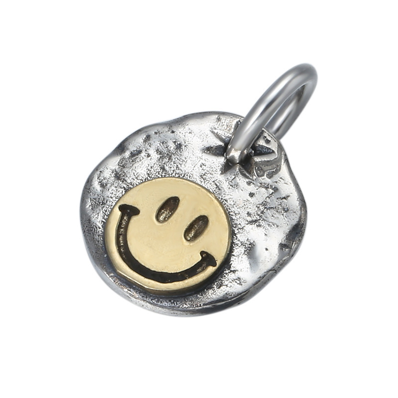 925 sterling silver smile lightning necklace pendants vintage gothic punk antique designer Luxury jewelry accessories