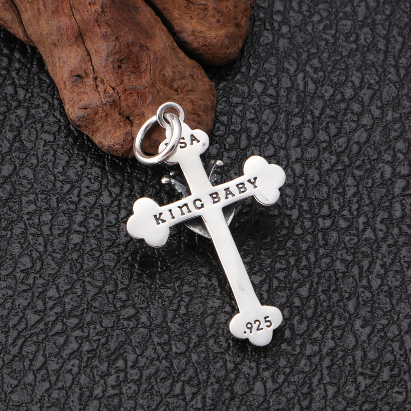 925 sterling silver cross crown heart necklace pendants vintage gothic punk antique designer Luxury jewelry accessories