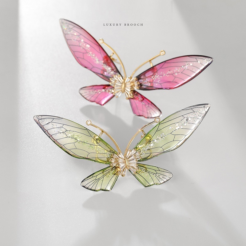 High Quality Butterfly Brooch pin Gold plated Copper Designer Luxury Jewelry Accessories