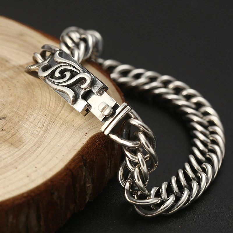 925Chromehearts Sterling Silver link chain Bracelets Antique Gothic Punk Jewelry Accessories