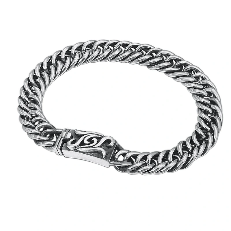 925Chromehearts Sterling Silver link chain Bracelets Antique Gothic Punk Jewelry Accessories