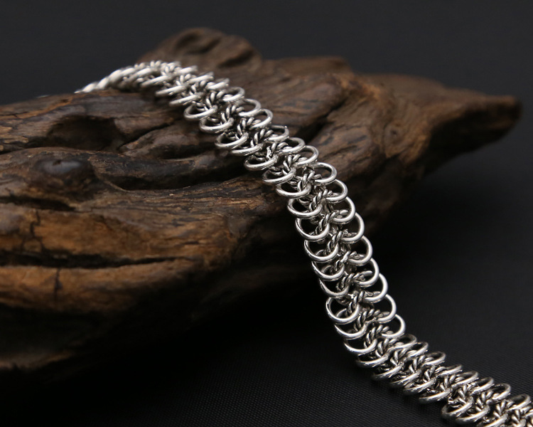 925Chromehearts Sterling Silver Handmade Link Chain Bracelets Gothic Punk Jewelry Accessories