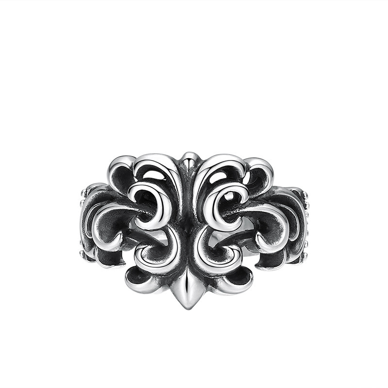925 sterling silver crosses adjustable band rings American European Gothic punk style antique silver designer luxury brand jewelry accessories