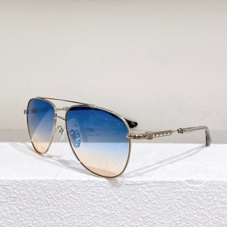 Vintage Fashion designer sunglasses UV Protection Lenses casual sports beach eyewears crosses metal frame 8062