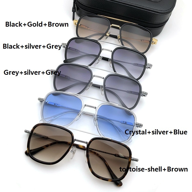 Vintage Fashion Designer Sunglasses Casual Driving Fishing Sports Beach Eyewears Crosses Metal Frame MAHUNM II