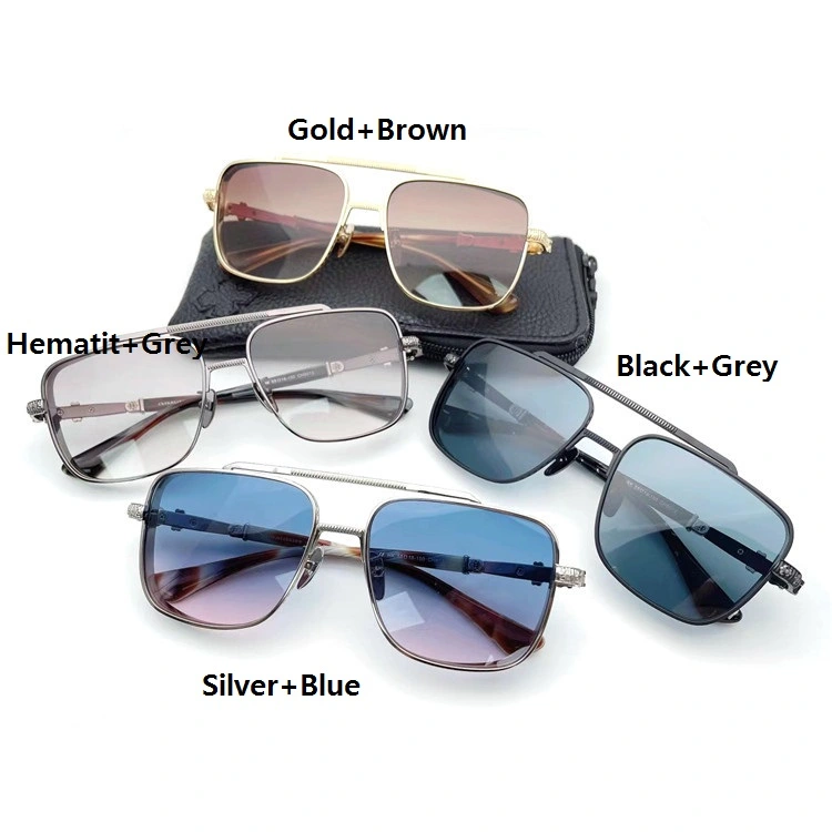 Vintage Fashion Designer Sunglasses Casual Driving Fishing Sports Beach Eyewears Crosses Metal Frame 8012