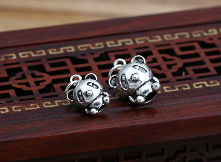 925 Sterling Silver Panda Pendant Necklaces Vintage Antique Animal Bear Designer Luxury Jewelry Accessories