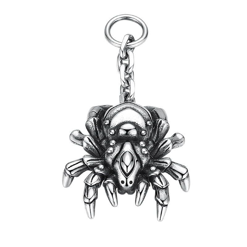 925 Sterling Silver Spider Pendant Necklaces Vintage Gothic Punk Hiphop Antique Designer Luxury Jewelry Accessories
