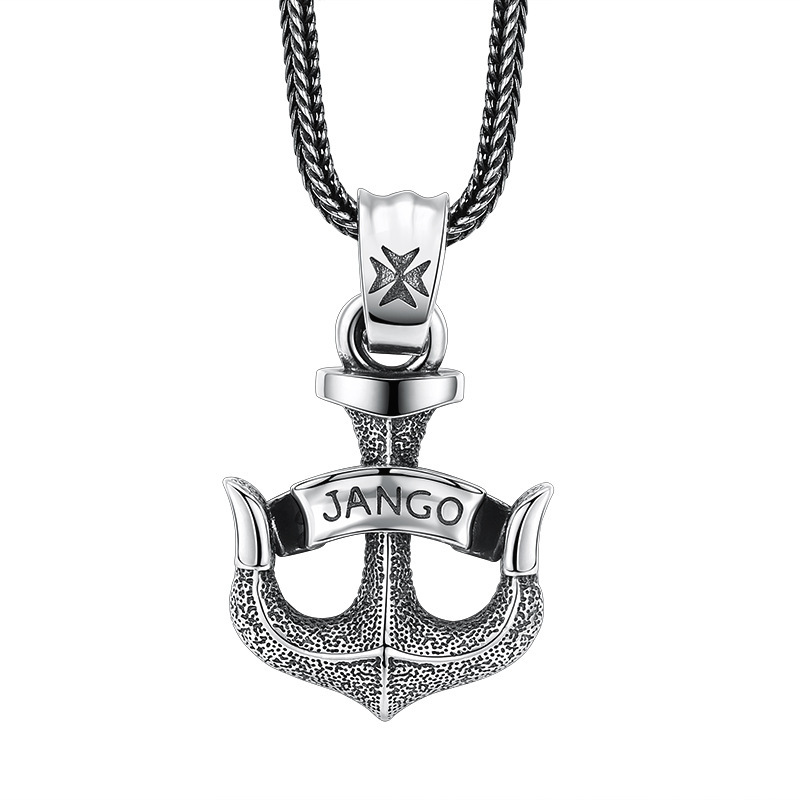925 Sterling Silver Anchor Pendant Necklaces Vintage Gothic Punk Hiphop Antique Designer Luxury Jewelry Accessories