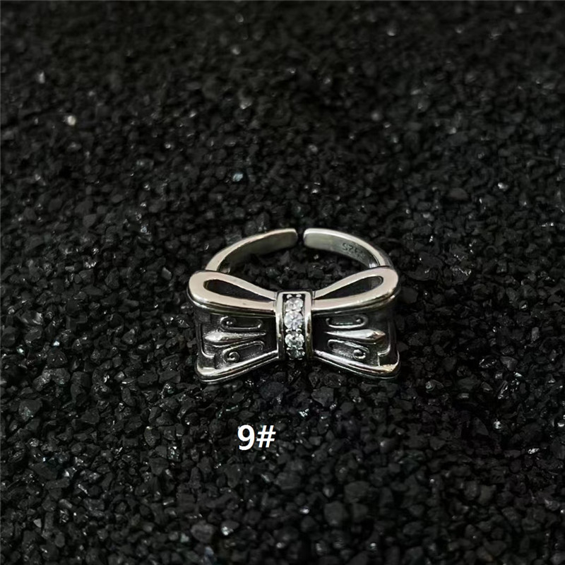 925 Sterling Silver Cross Adjustable Band Rings Vintage Gothic Punk Antique Designer Luxury Jewelry Accessories