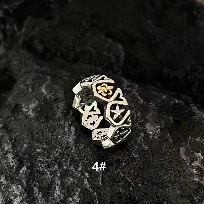 925 Sterling Silver Cross Adjustable Band Rings Vintage Gothic Punk Antique Designer Luxury Jewelry Accessories