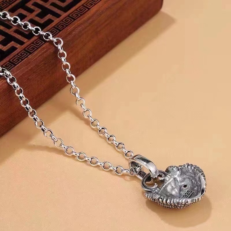 925 Sterling Silver Owl Pendant Necklaces Vintage Gothic Punk Hiphop Antique Designer Luxury Jewelry Accessories