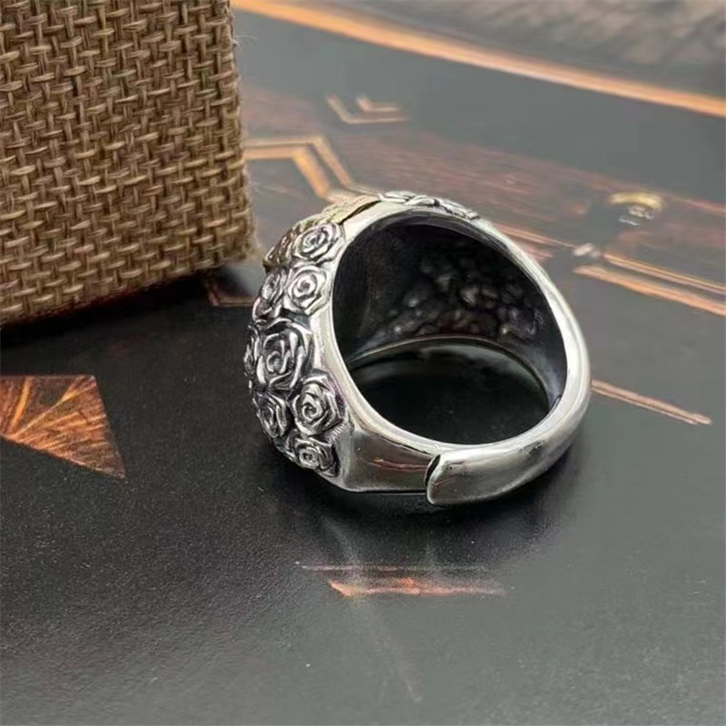 925 Sterling Silver Tiger Adjustable Band Rings Vintage Gothic Punk Antique Designer Luxury Jewelry Accessories