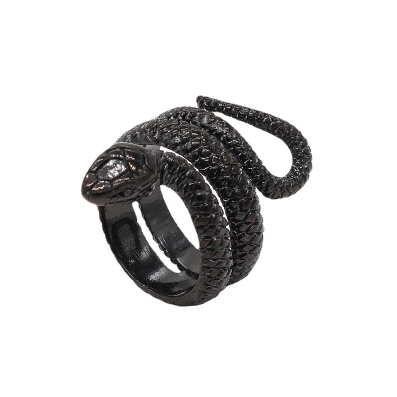 Stainless Steel Snake Band Rings American Europe Antique Handmade Designer Punk Hip-hop Luxury Jewelry Accessories