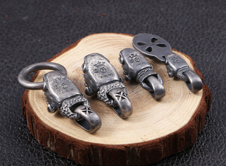 925 Sterling Silver Pendant Necklaces Dog Head Vintage Gothic Punk Hiphop Antique Designer Luxury Jewelry Accessories