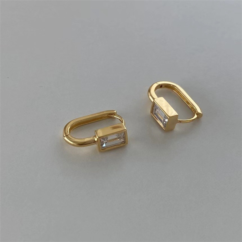 925 Sterling Silver Huggie Earring Minimalism Vintage Designer Luxury Jewelry Accessories