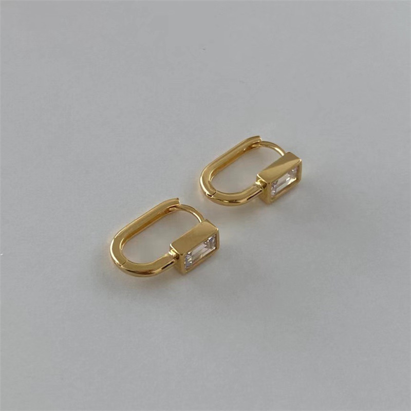 925 Sterling Silver Huggie Earring Minimalism Vintage Designer Luxury Jewelry Accessories
